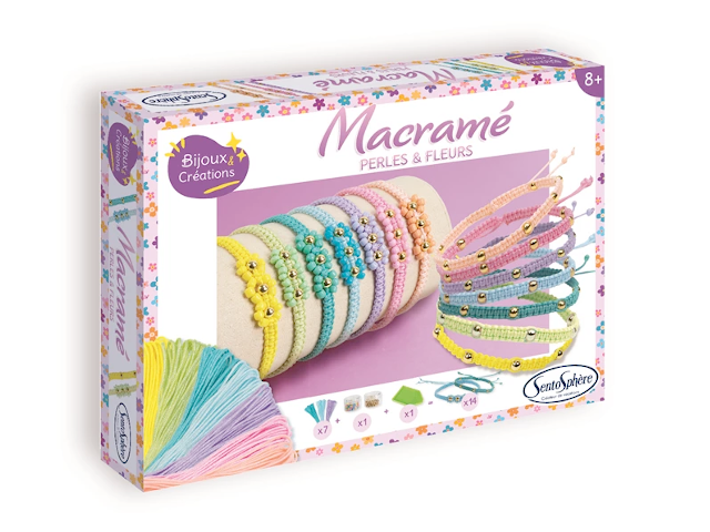 Makrame Blumen & Perlen