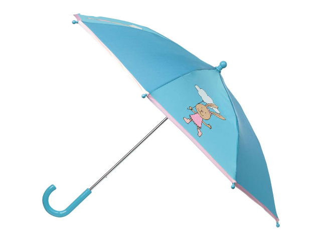 Regenschirm hell blau Hase