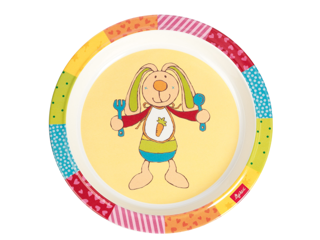 Teller Hase Rainbow Rabbit bunt