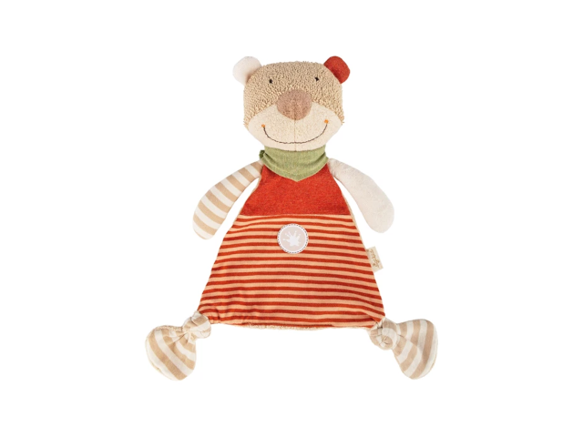 Schnuffeltuch Bär braun gestreift Vanilla