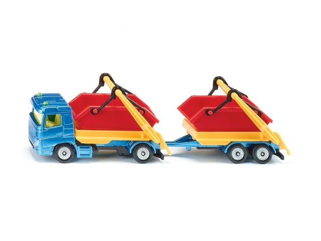 LKW mit Mulde und Anhänger