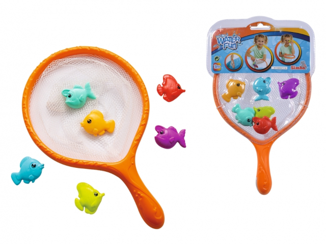 Kescher mit Fischen