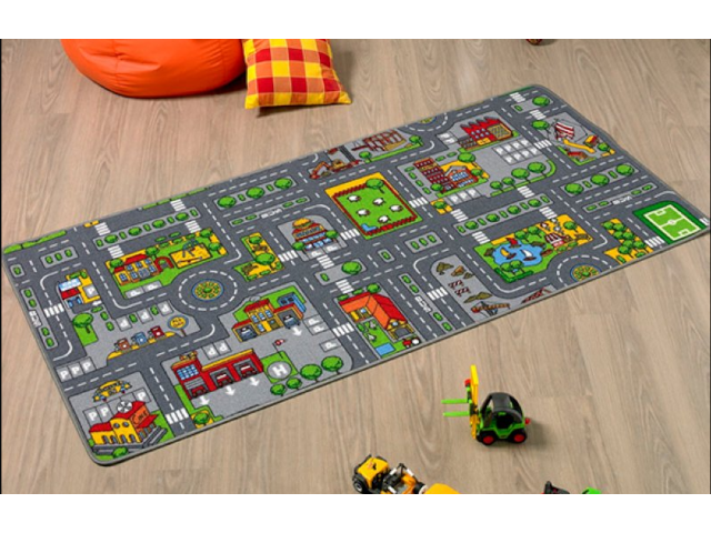 Spielteppich City 80x150cm