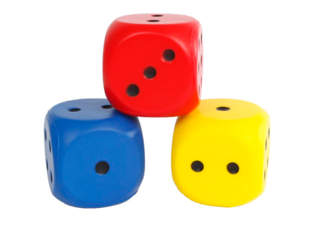 Soft-Würfel 6cm assortiert