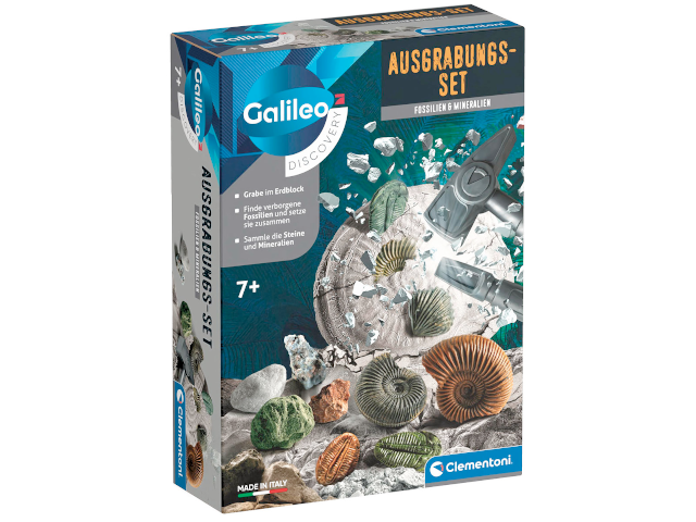 Ausgrabungsset Fossilien & Mineralien