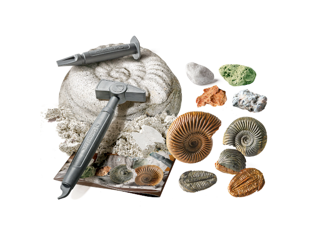 Ausgrabungsset Fossilien & Mineralien - 0