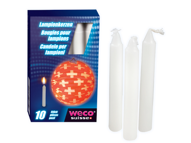 10 Lampionkerzen