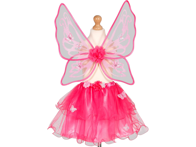 Set Fairy Rock mit Flügel, 98-110cm