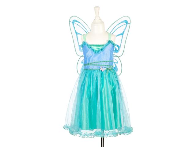 Kleid+Flügel Jaelyn, hellblau-grün 8-10J., 128-140cm