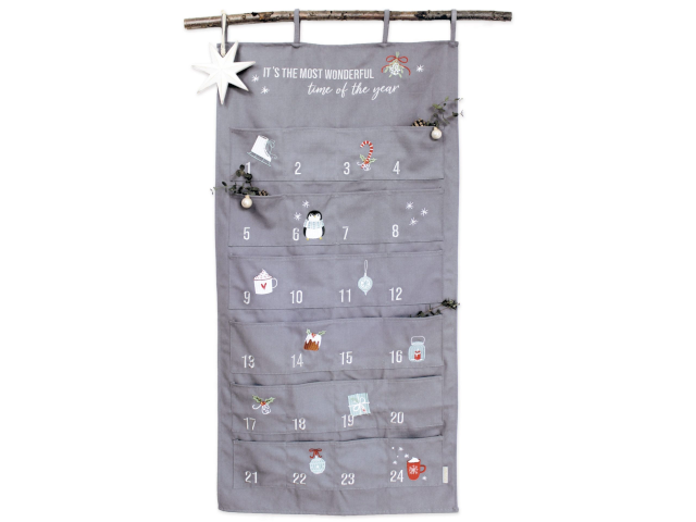 Adventskalender Wandteppich – grey