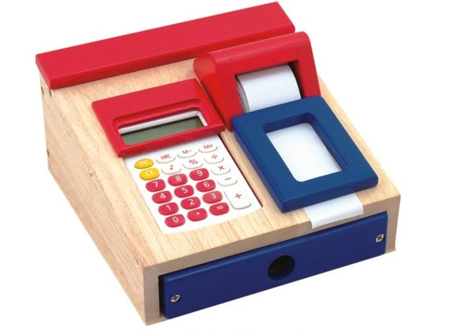 Kasse mit Rechner