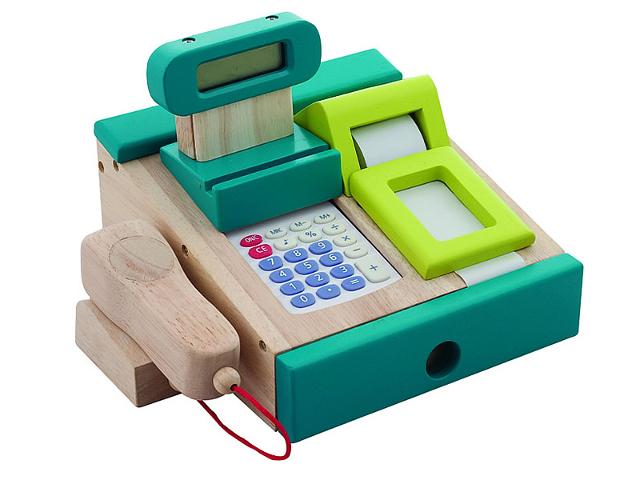 Kasse mit Rechner und Scanner