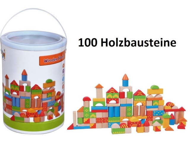 Spielba Holzbausteine 100 Stück