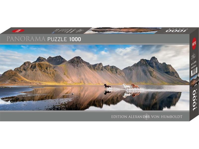 Puzzle 1000 Teile Iceland Horses Panorama