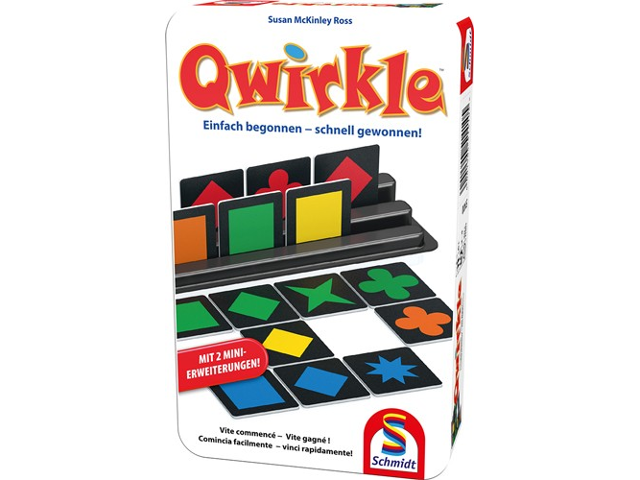 Qwirkle inkl. 2 Mini-Erweiterungen (Metalldose) (mult)