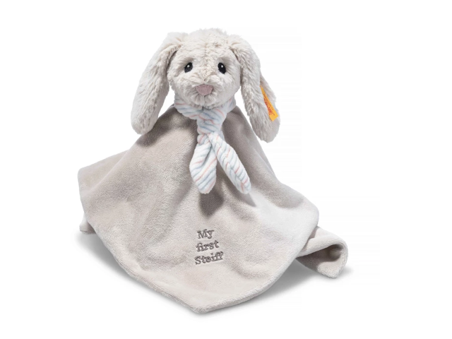 Hoppie Hase Schmusetuch, hellgrau
