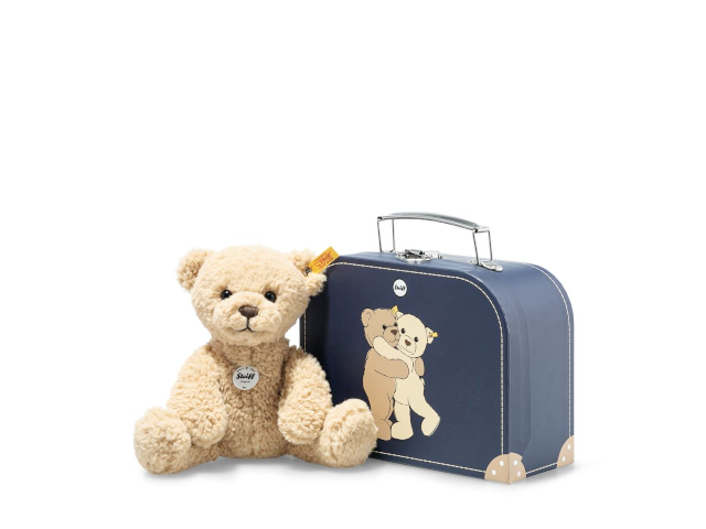 Teddybär Ben beige im Koffer