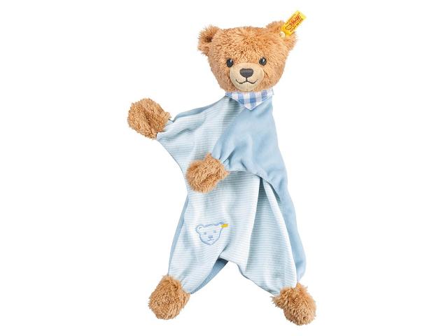 STEIFF 240324 Freundefinder Teddybär Schmusetuch 28cm creme petrol 