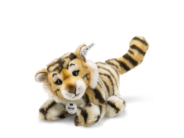 Radjah Baby Schlenker-Tiger, liegend, 28 cm