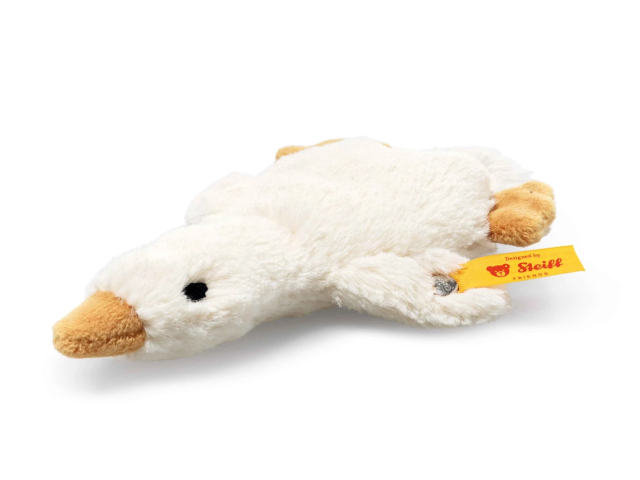 Gilda Gans Greifling mit Rassel weiss 13cm