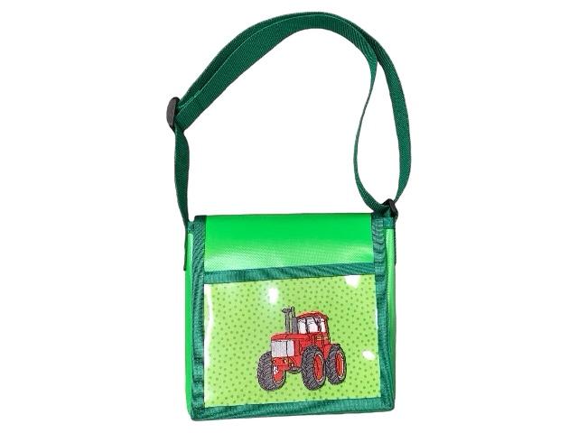 Kindergartentasche, hellgrün Traktor