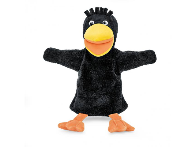 Handpuppe Rabe