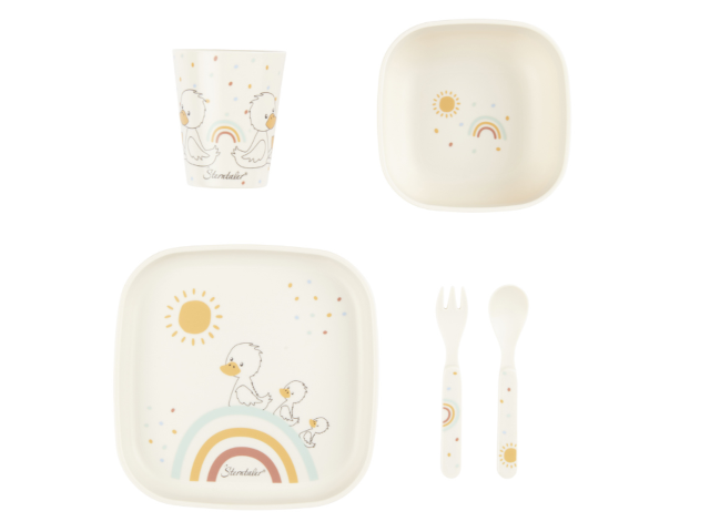 Kindergeschirr-Set `eckig` Edda