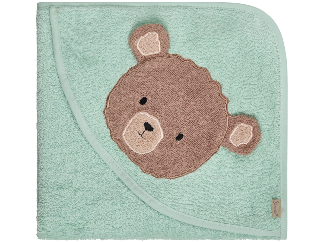 Bär Bo Kapuzenbadetuch Mintgrün