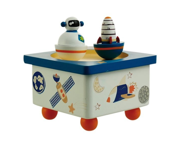 Tanzende Astronaut mit Rakete