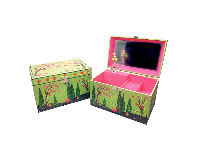 Musical Jewelry Box with Drawer Seasons