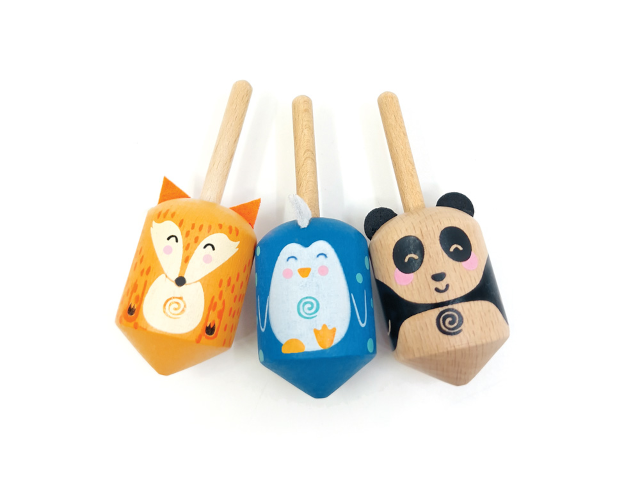 Wooden Spinning Tops – Little Friends