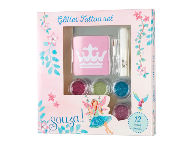 Glitzer Tattoo Set (12 Schablonen)