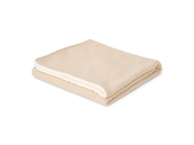 Wiegedecke gestrickt/fleece - Pure Soft Beige