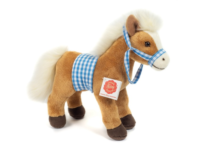 Pferd stehend mit Sattel 23 cm