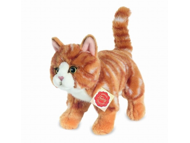 Katze stehend rot getigert 20 cm