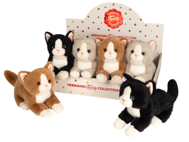 Katze 3-farbig assortiert 20cm