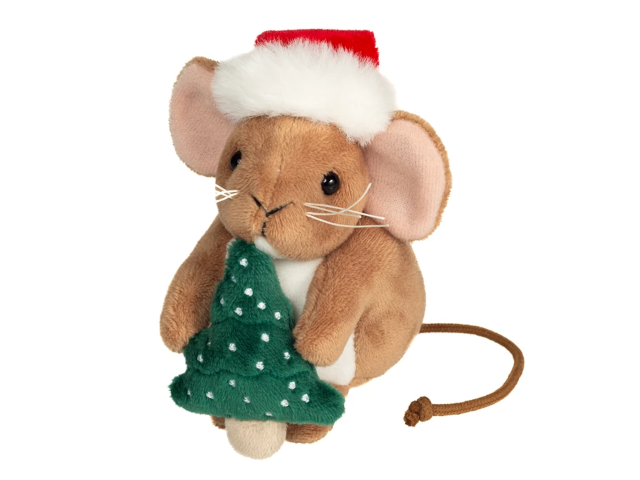 Weihnachtsmaus mit Tannenbaum 11 cm