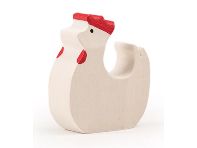 Huhn stehend weiss