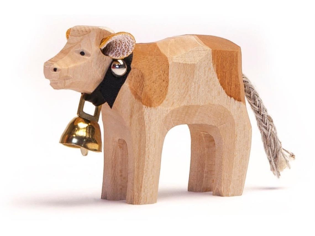 Kalb mit Glocke Fleckvieh
