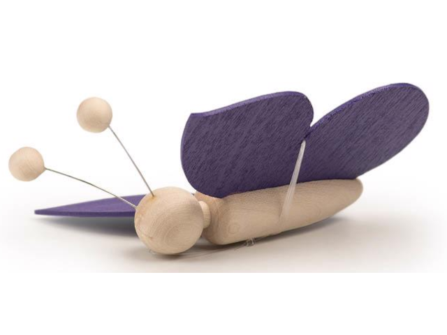 Schmetterling gross mit Faden, violett
