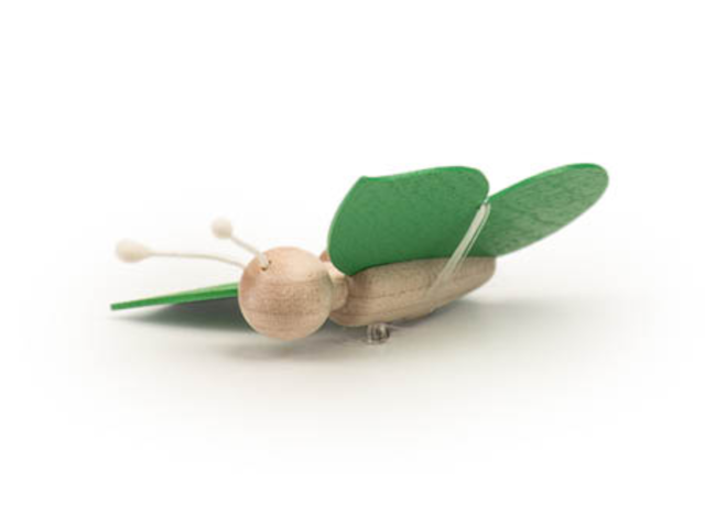 Schmetterling mini mit Faden, grün