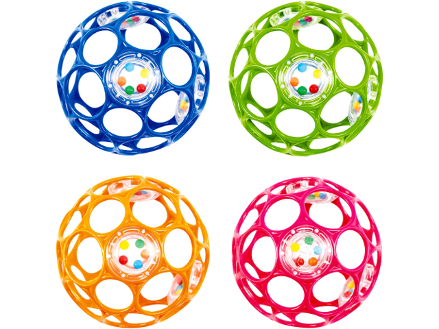 Oball Rattle 10 cm pink