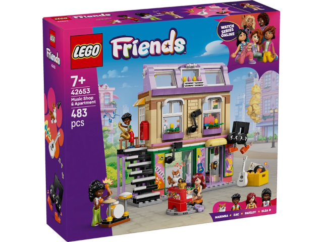 Musikladen und Wohnung Lego Friends, 483 Teile