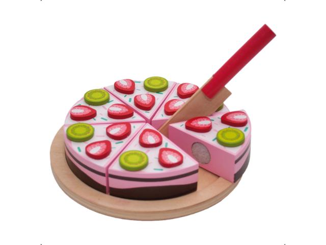 Erbeertorte aus Holz