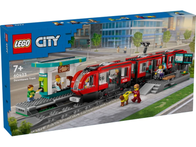 Strassenbahn mit Haltestelle Lego City