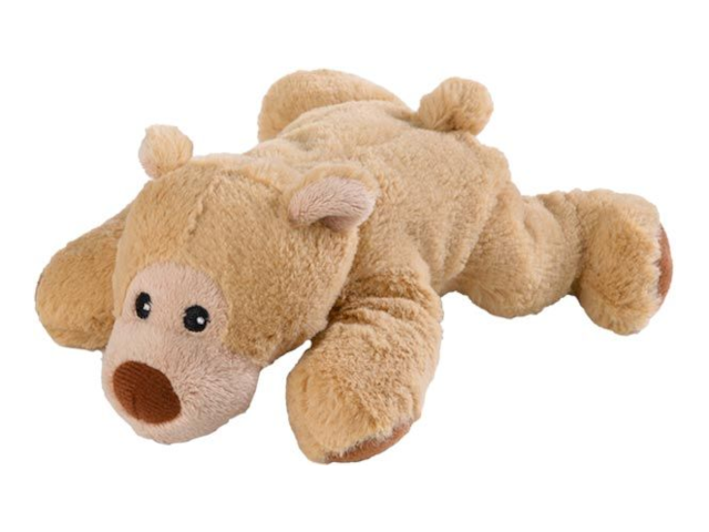 Wärme-Stofftier Mini Bär liegend beige