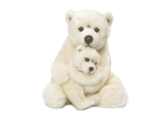 WWF Eisbär mit Baby 28 cm